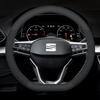 Pro SEAT Leon Ibiza FR 2 Ateca Arona Exeo Arosa Tarraco Mii Potah volantu auta z uhlíkových vláken a semišové kůže Autopříslušenství