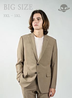 Comspace1980 [Plus Size] Basic Single Blazer Beige