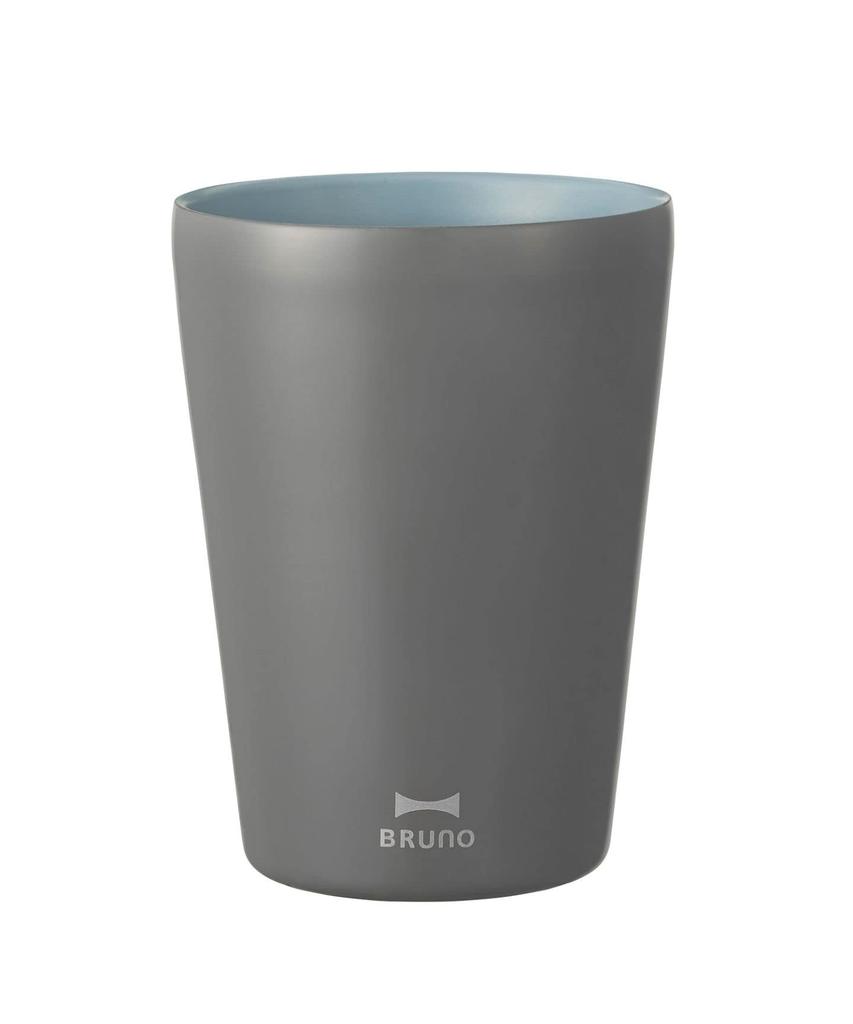 BRUNO Stainless Steel Double-Wall Vacuum Insulated Green Ceramic-Coated Tumbler, Tall, 450cm, BHK273-GY, Perfect Mother's Day Gift