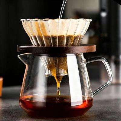 600ml Coffee Server Standard High Borosilicate Glass Pour Over Coffee Carafe Clear Pot Cafe Tool Barista Accessories
