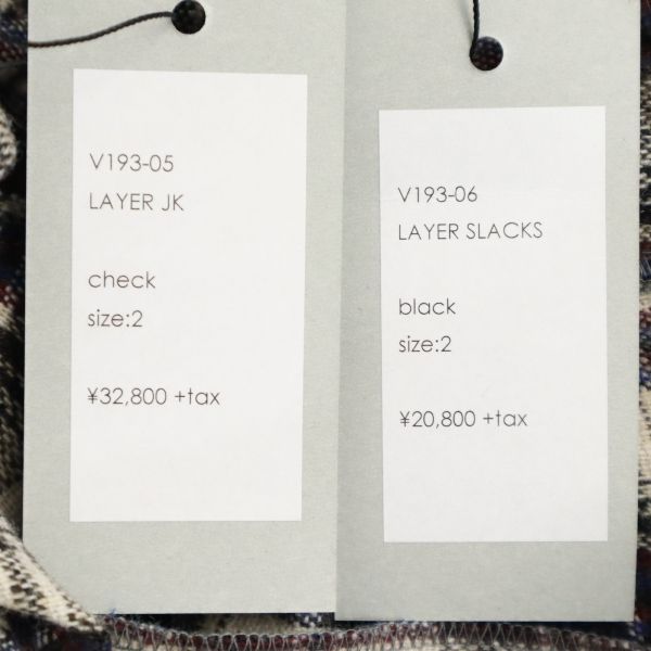 Unused VAST222 19AW Made In Japan Check Pattern Suit Setup 2 Men's Used