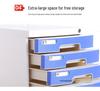 4-Drawer Lockable Plastic Office File Cabinet, Thickened Storage Box