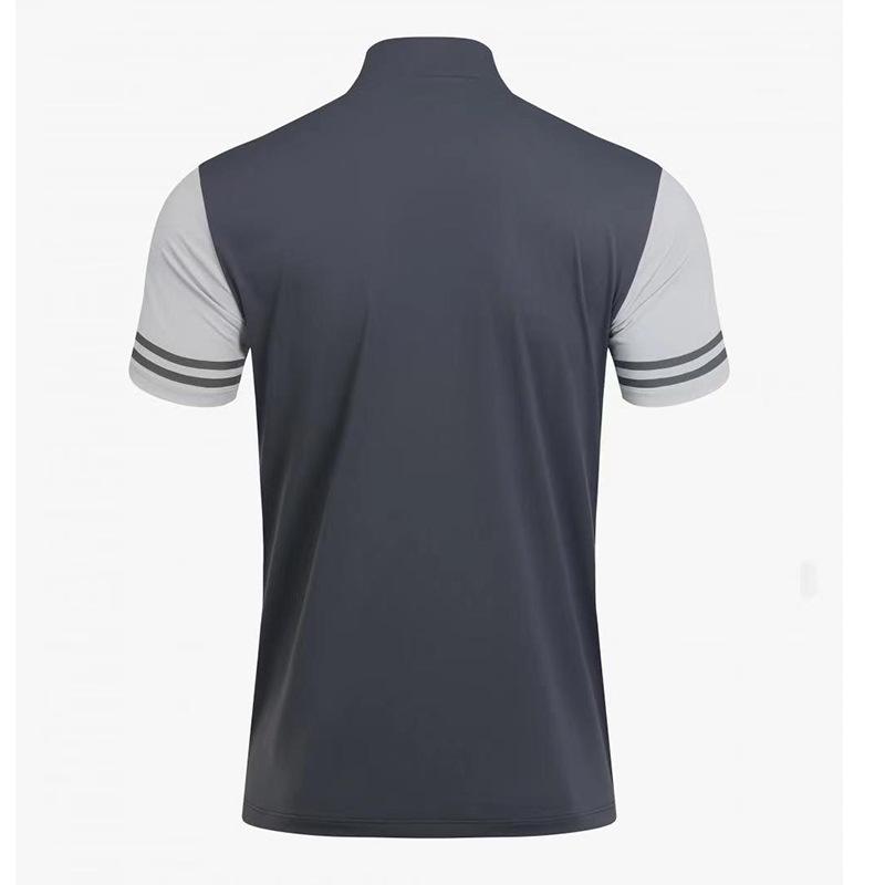Men's 2024 Summer Quick-Dry Short-Sleeve Half-Zip Running and Fitness T-Shirt