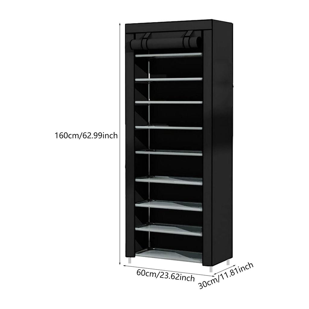 6/8/10 Layers Shoe Rack Heavy Duty Shoes Shelf Dustproof Shoe Storage Cabinet Space Saving Large Capacity Multi Layer