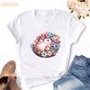Kawaii Hedgehog Printed T Shirt Girls Summer Fashion Tops Tee Shirt Femme Funny White Tshirt Unisex Harajuku Shirt