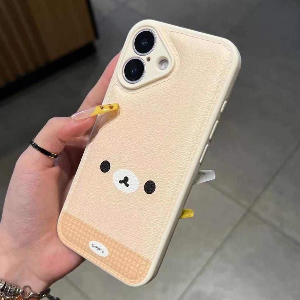 Easy Bear Melody Expression Applies To Apple 17Promax Mobile Phone Case IP15 Drum Bag Air Cushion 14 Cartoons 13 Sets