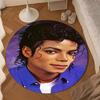 Michael Muisc Round Rug for Livingroom,Bedroom, Palyroom, Chair Rug, Area Rug, Circle Carpet, Large Size Fan Christmas Gift
