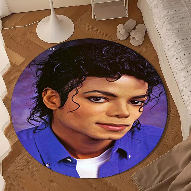 Michael Muisc Round Rug for Livingroom,Bedroom, Palyroom, Chair Rug, Area Rug, Circle Carpet, Large Size Fan Christmas Gift