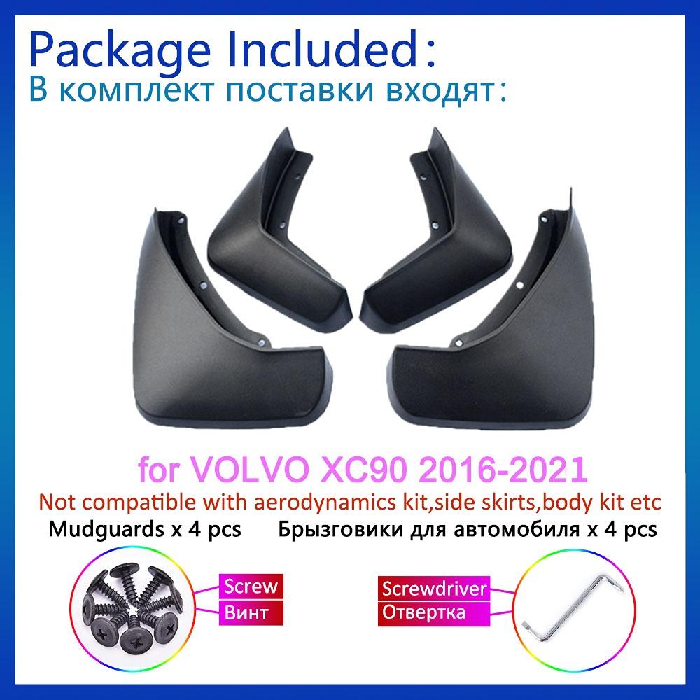 For VOLVO XC90 2016 2017 2018 Sprutlapper Sprutskjermer Stensprutbeskyttere Skjermutvidelser Foran Bak Hjul Tilbehør