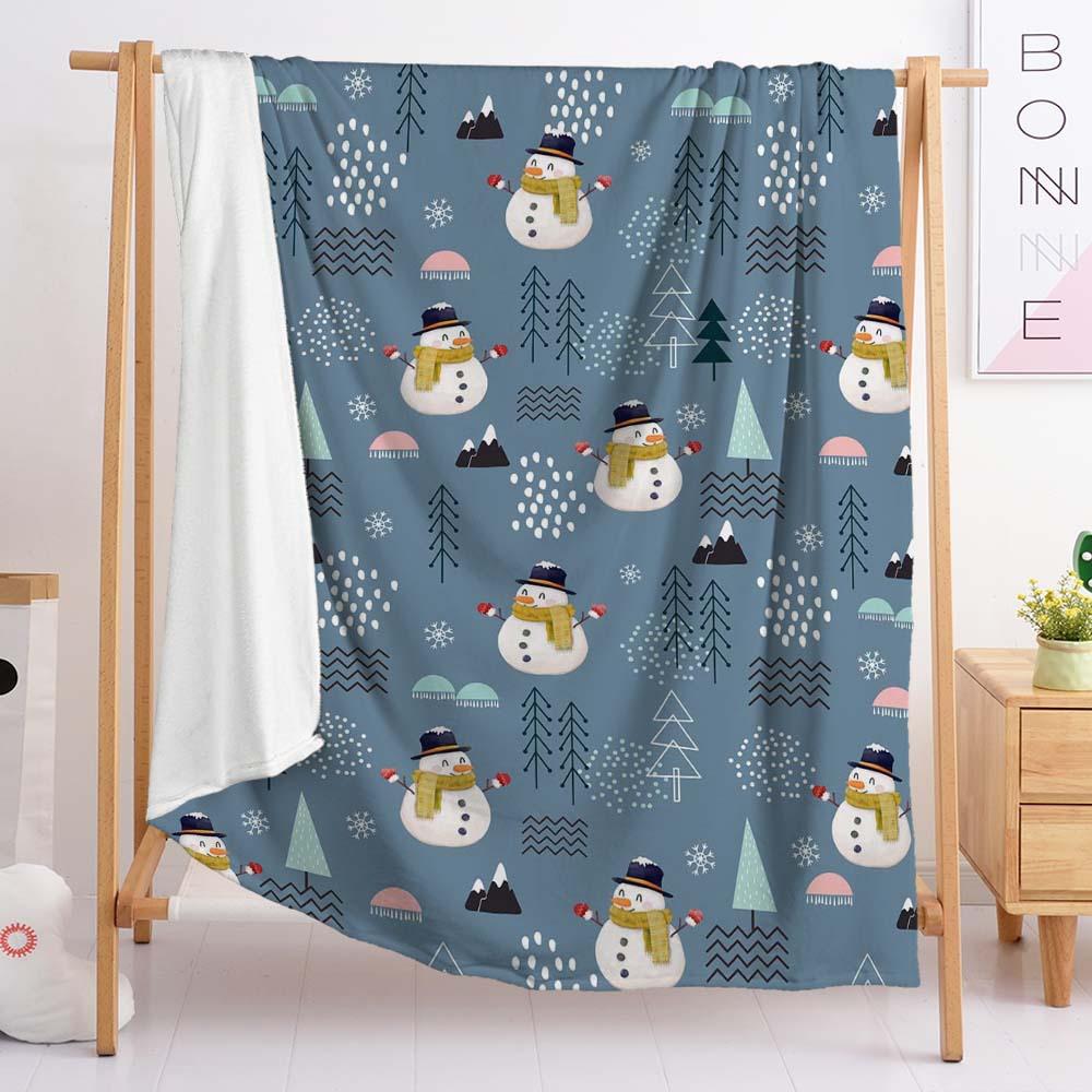 Digital Print Flannel Blanket Wish Christmas Blanket Flannel Blanket