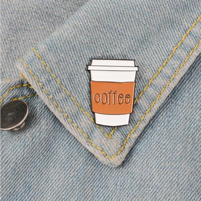 Kaffeetasse Emaille Pin Kaffee Leben Liebhaber Abzeichen Brosche Anstecknadel Denim Jeans Hemd Tasche Cartoon Schmuck