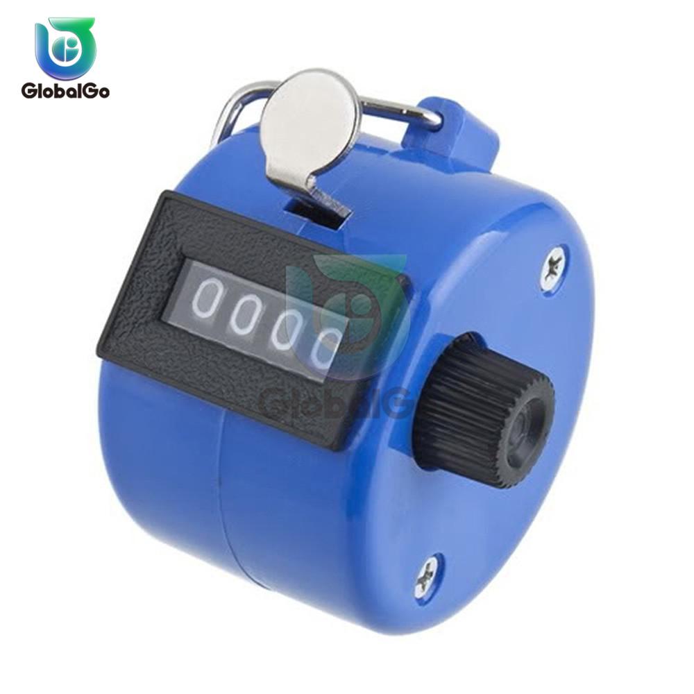 4 Digit Number Counters Hand Finger Mechanical Manual Counting Tally Clicker Timer Outdoor Sport Golf Soccer Counter Key Ring