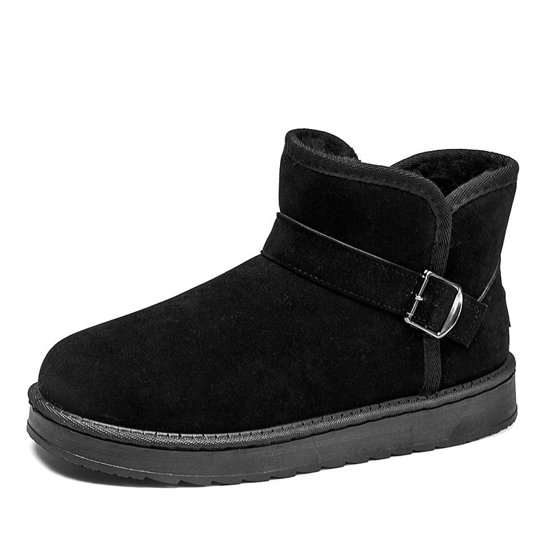 Large size winter high-top velvet thickened warm bread cotton shoes fur integrated snow boots