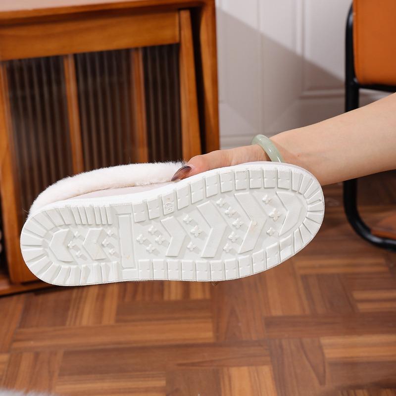 Women's Autumn & Winter Korean-Style Fuzzy Driving Moccasins - Fleece-Lined, Thick-Soled, Slip-On, Soft-Soled, Flat-Heeled