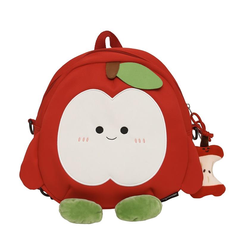 Schoolbag Cute Apple Schoolbag Female Junior High School Student Super Cute Cartoon Large Capacity Backpack High Value Student Class Schoolbag Tide