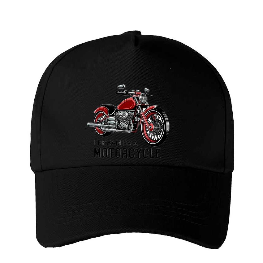 Motorcycle Print Sun Protection Sport Baseball Cap Four Seasons Adjustable Men Women Caps Fashion Hip Hop Hat Add Your Design