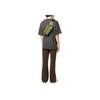 Kenzo Floral Patch Letter Logo Print Nylon Shoulder Crossbody Waist Bag Men Bags Khaki FD55SA467F2650