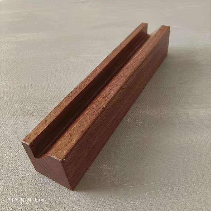 Black Walnut Wide Slot Ring Display Board for Jewelry & Photography