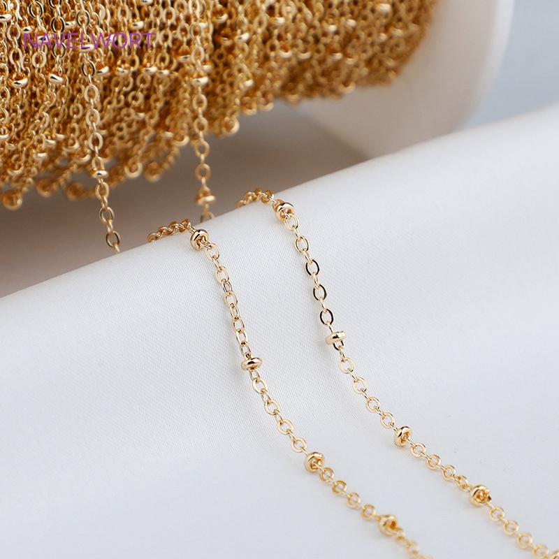 Wholesale 14K Gold Plated Brass Metal Loose Chains Bulk Chains For Jewelry Making,DIY Handmade Jewellery Making Supplies