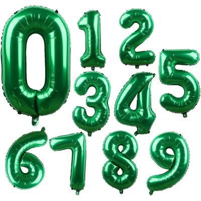 32 inç Yeşil Büyük Rakam Balonları 0 1 2 3 4 5 6 7 8 9 Çocuk Doğum Günü Topu Rakam Düğün Yıldönümü Figür Balonları Hediye