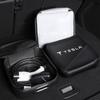 LDEPG1 Car Valve Cap New Energy Car Charging Cable Storage Box Charger Portable Bag For Tesla Model 3 Y  S X Cybertruck Coil Highland