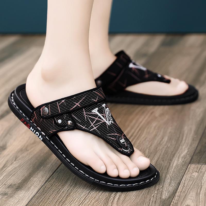 Fashion Brand Summer Men's Sandals Genuine Leather Men Slippers Gladiator Men Beach Sandals Soft Comfortable Outdoors Wading Shoes