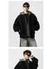 Men's Autumn/Winter Deconstructed Cotton Jacket, Faux Two-Piece, Street Hip-Hop Style, Outdoor Hooded Top