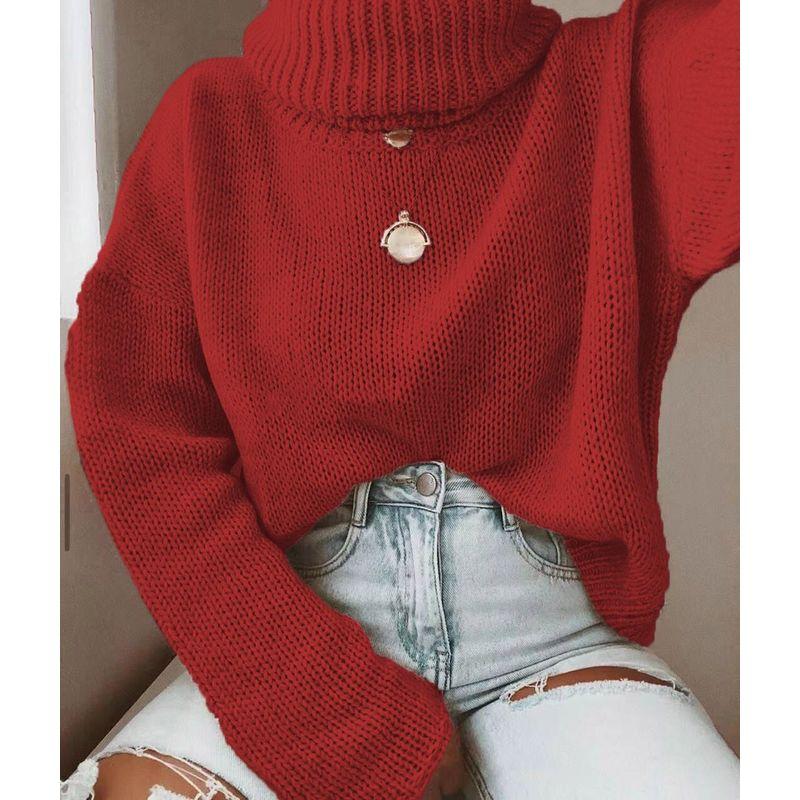 

New Pullover Sweater Large Size Pullover Sweater Pullover Sweater Red 2XL