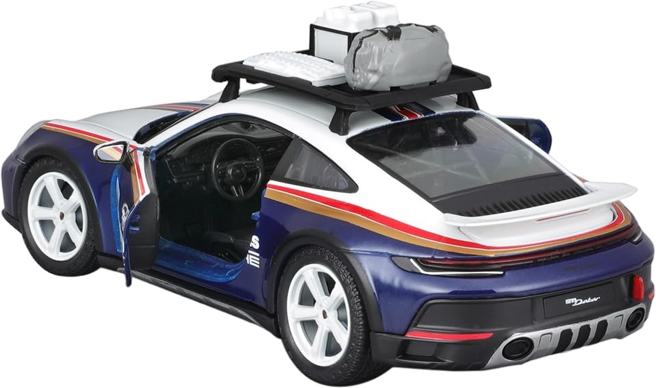 Bburago Porsche Diecast Car 1/24 Scale 911 (992) Dakar Rally #953 Roughroads Rallye Design [Parallel Import]