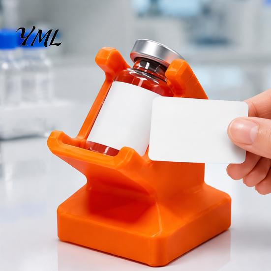 Bottle Labeling Assistant 1/2Pcs Vial Label Applicator Tool for 3ML/10ML Vials, Positioning Alignment Adhesive Tool, Sticker Application Tilted