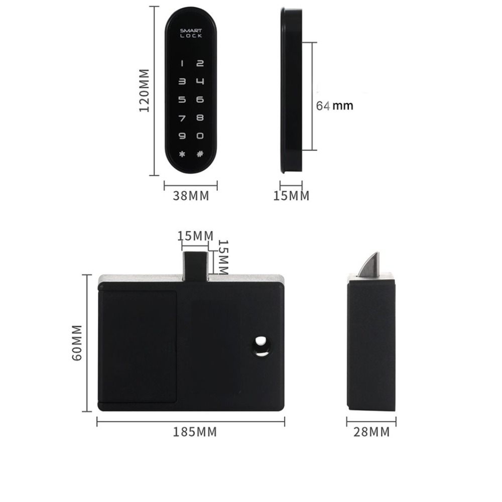 Touch Keypad Electric Lock Digital Cabinet Lock Smart Drawer Lock Home Security