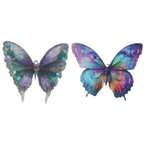 

2 шт. Подвесные украшения в виде бабочек для автомобиля, Подвески для зеркала заднего вида в форме бабочек, Разноцветные подвески-шармы для автомобиля, Аксессуары для зеркала заднего вида