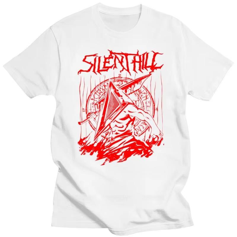 

Футболка унисекс Silent Red Thing Silent Hill Pyramid Head Heavy Metal Band Футболка Horror Футболка Video Game Футболка Movie Retro XXXL