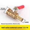 1pcBrass Ball Valve 4-12mm Hose Barb 1/8''1/2''1/4'' Male Thread, Female Thread Joint, Straight Joint, for Water, Oil, Fuel Pipe