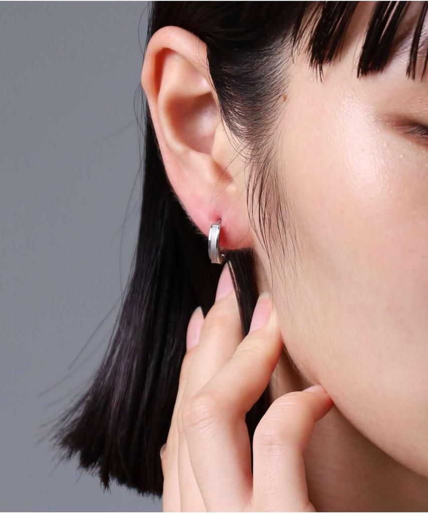 LION HEART Earring (Single Earring) [Limited Edition] “LH-1” Line Hoop Earring / Surgical Stainless Steel (Hypoallergenic) [LION HEART]