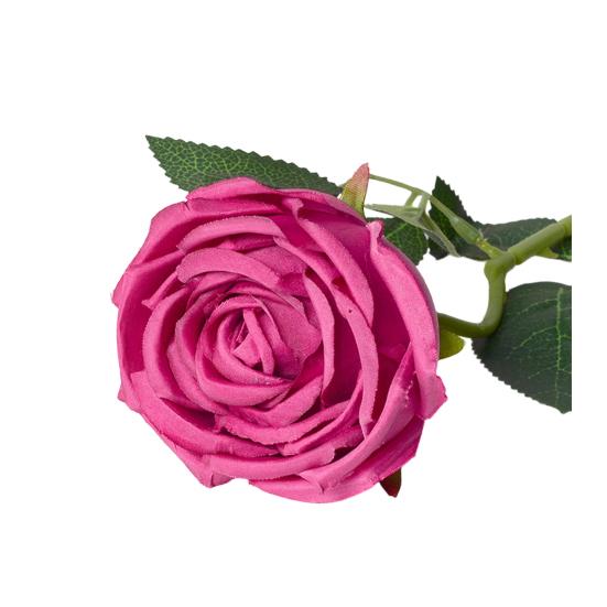 Artificial Rose Flower Big Bloom Fake Silk Rose Flower Realistic Faux Long Stem Rose Bouquet with Leaves for Home Kitchen Party Wedding Decor