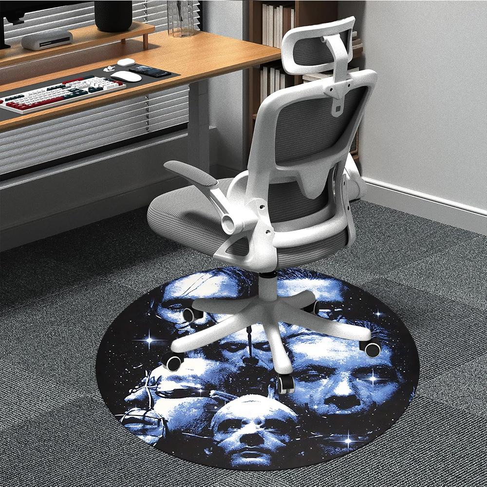 

1 шт. Ковер Rammstein, Круглый, Нескользящий, Прочный, Большого размера, Офисный ковер, Подходит для офиса,yy250908064 80cm by 80cm