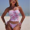 Europäischer und amerikanischer Mode sexy bedruckter geteilter Badeanzug Damen-Bikini-Badeanzug