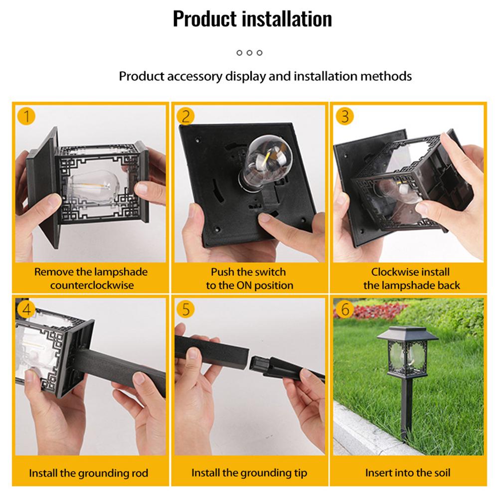 Solar Powered Ground Lights 2 Pack, LED Path Lights, Plug In Landscape Light, Waterproof Pathway Lamp For Walkway, Path, Driveway, Patio, Yard
