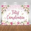 Spanish Happy Birthday Theme Background Supplies Colorful Balloon Birthday Party Decor Backdrop Banner Kid Gift Photo Shoot Prop