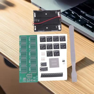 BGA-Chip-Lötübungsplatine Kit Dezimale Fließlichter Lehre Praktisches Training Lötübung Einzelteile