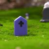 Durable 3D Halloween Small Ornaments Cute Mini Halloween Ghost Tombstone Cartoon Ghost Candlestick Ornaments Desk