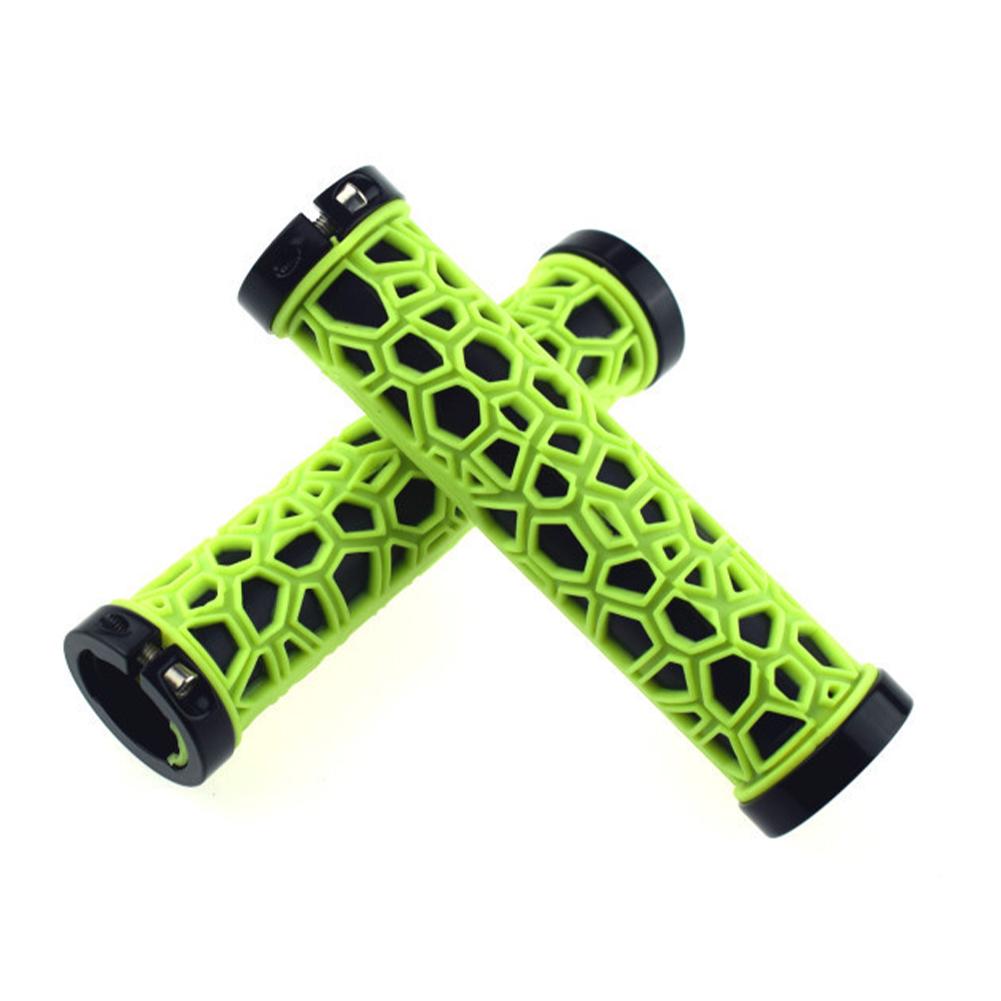 1 Pair Rubber Bicycle Handlebar Grips Shockproof Ergonomic Design Double-sided Mountain Bike Handlebar Covers