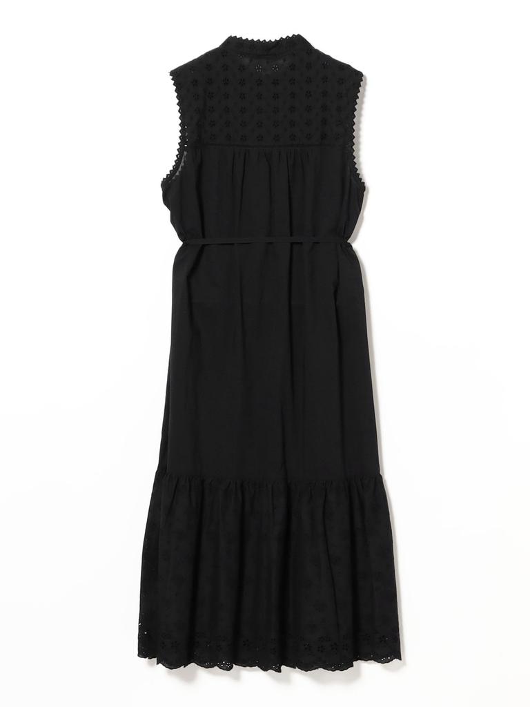 Beams Boy Women's Cutwork Sleeveless Dress, Black/Free