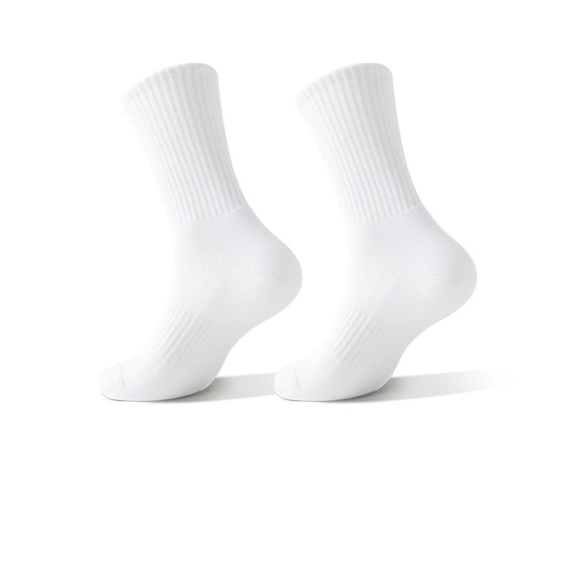 Pairs Neutral Solid Color Round Neck Socks Spring Autumn Sweat Absorbing Breathable Comfortable All-season Sports Socks