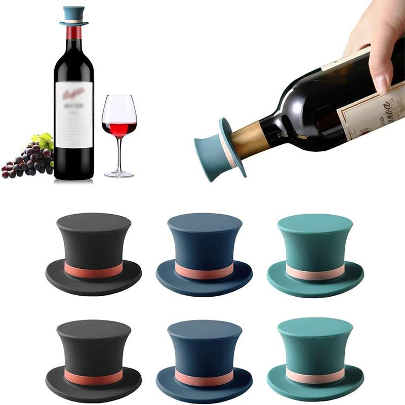 Magic Hat Wine Bottle Stopper Creative Silicone Wine Bottle Stopper Leak Wine Bottle Cap Reusable Champagne Stoppers Sealer Plug