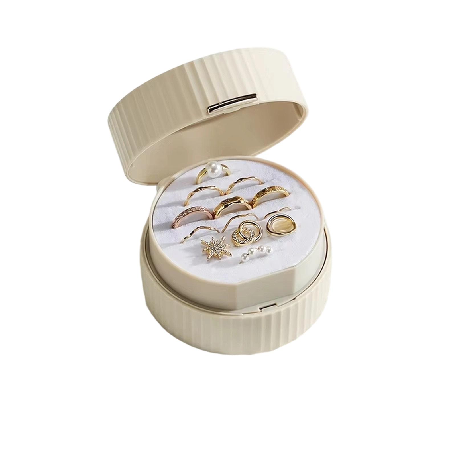 

Macaron Jewelry Storage Box, Portable Organizer for Earrings Necklace Bracelet Ring one size
