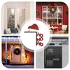 Christmas Door Frame Decoration Cartoon Wooden Christmas Decorations Happy New Year 2025 Door Frame Trim Wood Xmas Decor