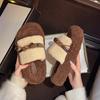 2025 new autumn and winter high-end lamb wool thick-soled wool slippers for women to wear super-hot home warm cotton slippers