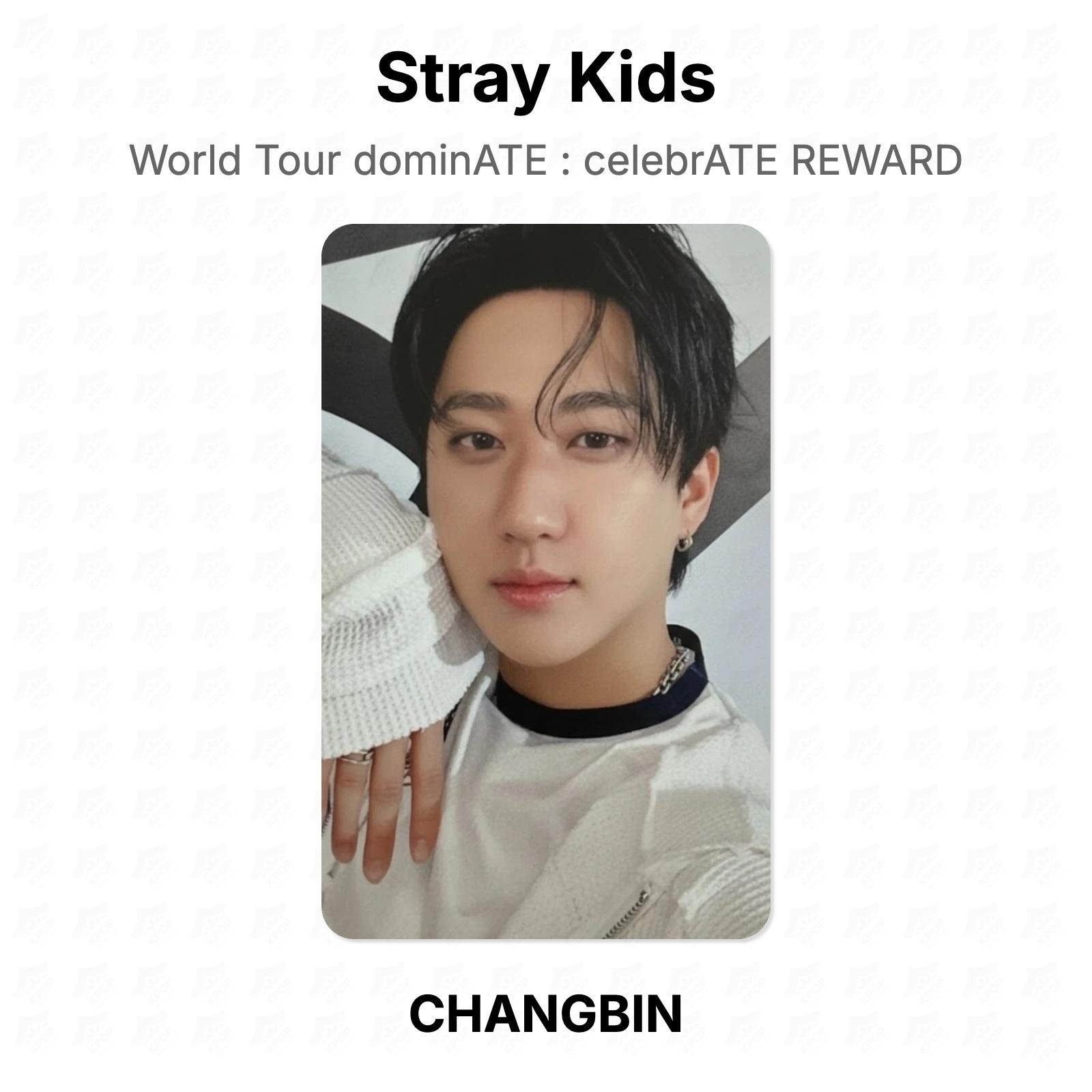 Stray Kids Мировой тур dominATE : ПРАЗДНУЙТЕ НАГРАДУ Официальная фотокарточка CHANGBIN 03